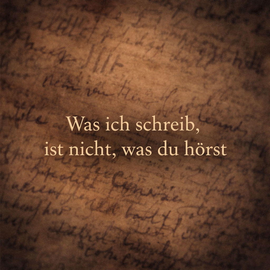 Was ich schreib, ist nicht, was du hörst